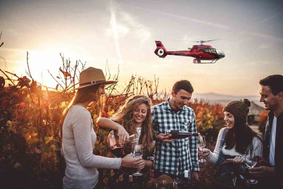Bodrum: Helicopter Tour to Mor Salkim with Wine & Meal